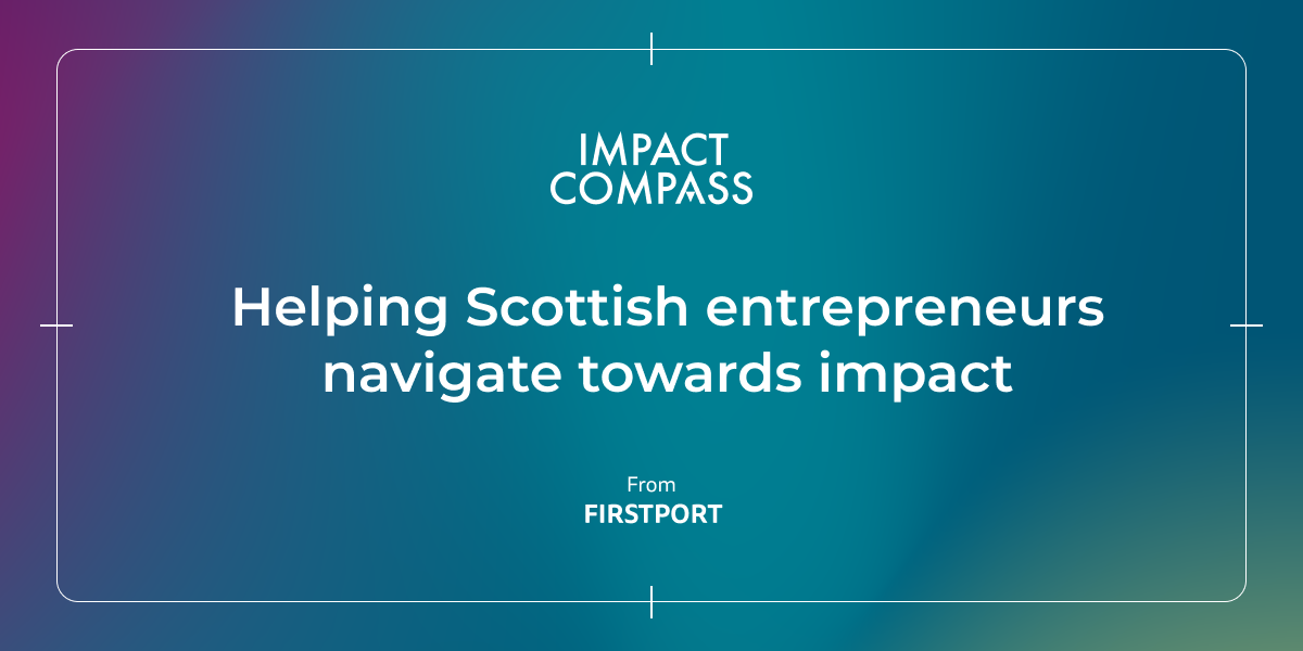 Image displays the Impact Compass homepage.